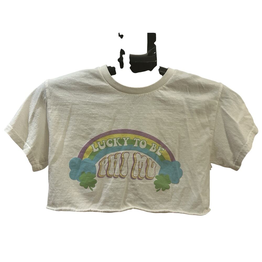 Phi Mu Sorority Cropped T-Shirt size S